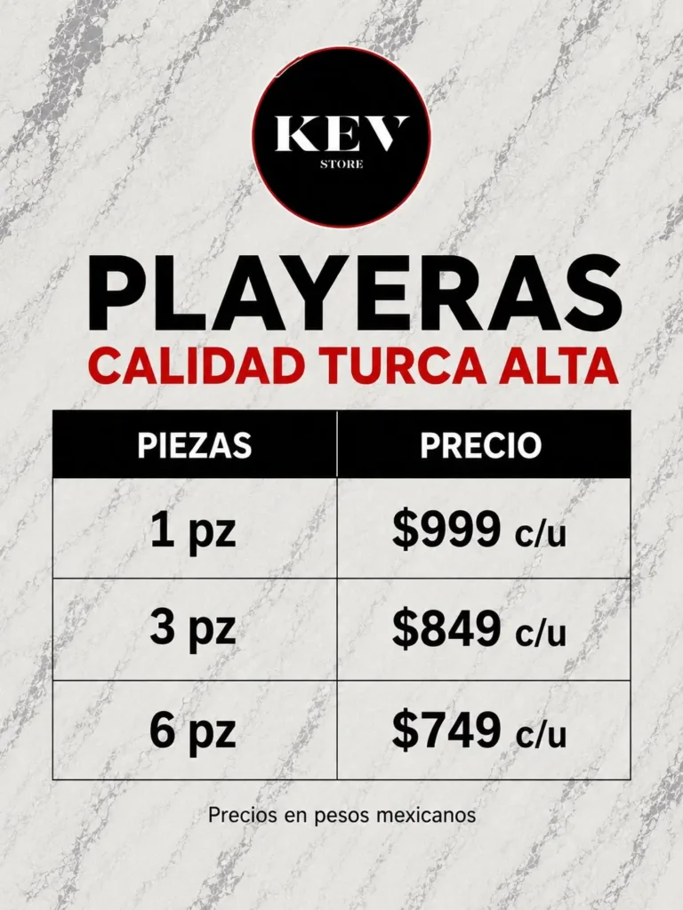 Precios por volumen de Playera turca
